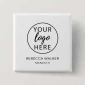 Moderne merkidentiteit Aangepaste naam en functie Vierkante Button 5,1 Cm (Voorkant)