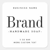 Moderne merkloze, vierkante etiketten van witte pr (Voorkant)