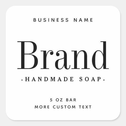 Moderne merkloze, vierkante etiketten van witte pr (Voorkant)