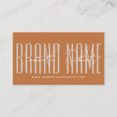 Moderne merknaam toevoegen elegante boho terracott visitekaartje (Voorkant)