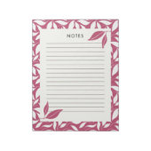 Moderne Merlot Botanische Notitieblok (Linkerzijde)