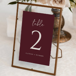 Moderne Merlot Bruiloft Kaart