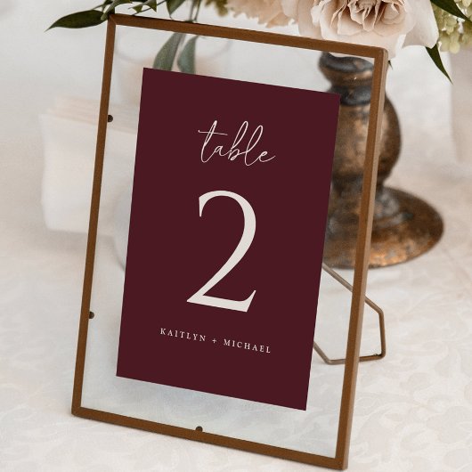 Moderne Merlot Bruiloft Kaart