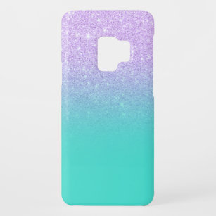 Moderne mermaid lavender glitter turkooise ombre Case-Mate samsung galaxy s9 hoesje