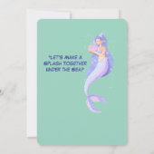 Moderne Mermaid verjaardagsuitnodiging - Maak een Kaart (Achterkant)
