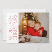Moderne Merriest Christmas Bold Foto Feestdagenkaart (Voorkant)