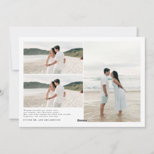 Moderne Merriest Christmas Couples Foto Feestdagenkaart (Achterkant)