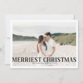 Moderne Merriest Christmas Couples Foto Feestdagenkaart (Voorkant)
