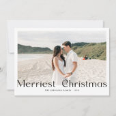 Moderne Merriest Christmas Couples Foto Feestdagenkaart (Voorkant)