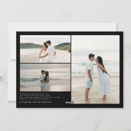 Moderne Merriest Christmas Couples Foto Feestdagenkaart (Achterkant)