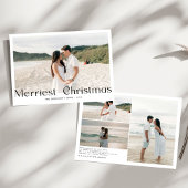 Moderne Merriest Christmas Couples Foto Feestdagenkaart