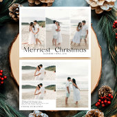 Moderne Merriest Christmas Couples Foto Feestdagenkaart