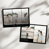 Moderne Merriest Christmas Couples Foto Feestdagenkaart