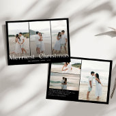 Moderne Merriest Christmas Couples Foto Feestdagenkaart