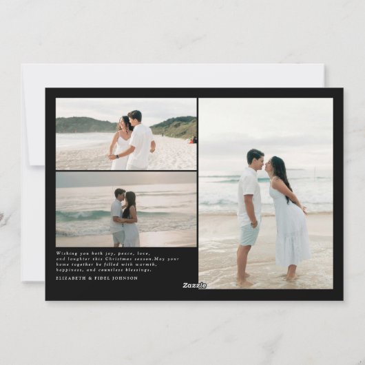 Moderne Merriest Christmas Couples Foto Feestdagenkaart (Achterkant)