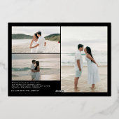 Moderne Merriest Christmas Couples Foto Folie Feestdagenkaart (Achterkant)