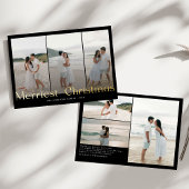 Moderne Merriest Christmas Couples Foto Folie Feestdagenkaart