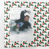 Moderne Merriest Christmas fotocollage Drieluik Wenskaart (Binnenzijde eerst)