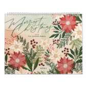 Moderne Merriest Christmas Poinsettia vakantie Kalender (Hoes)