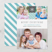Moderne 'Merry All Holiday'-fotokaarten Feestdagenkaart (Voorkant / Achterkant)
