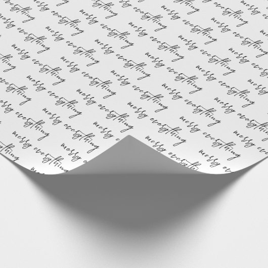 Moderne 'Merry Alles Script'-feestdag Cadeaupapier (Hoek)