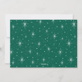Moderne Merry and Bright groene script foto Feestdagenkaart (Achterkant)