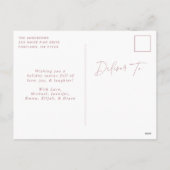 Moderne Merry and Bright Stofrose Non-Photo Feestdagenkaart (Achterkant)