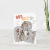 Moderne Merry Arch Kerstvakantie Fotocollage Feestdagen Kaart (Voorkant)