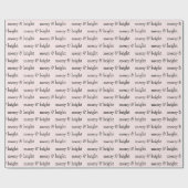 Moderne Merry & Bright Kerstvakantie Roze Zwart Cadeaupapier (Vlak)