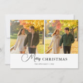 Moderne Merry Christmas Couple Celebration Kaart (Voorkant)