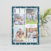Moderne MERRY CHRISTMAS Photo Collage Trees Feestdagenkaart (Staand voorkant)
