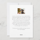 Moderne Merry Christmas Script Fotocollage Feestdagenkaart (Achterkant)