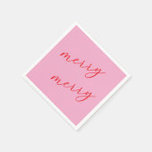 Moderne Merry Elegante Script Kerst Vakantiefeest Servet (Hoek)
