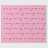 Moderne Merry Elegante Script Kerstvakantie Cadeaupapier (Vlak)