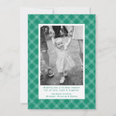 Moderne Merry Letters Mint & Groen 2 Foto Feestdagenkaart (Achterkant)