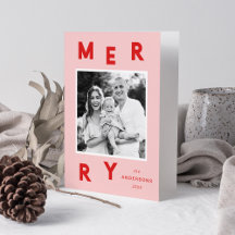Moderne Merry Letters roze & Red 2 foto