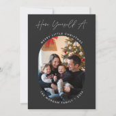 Moderne Merry Little Christmas Capsule Foto Feestdagenkaart (Voorkant)