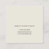 Moderne mesusachtige schaar haar Stylist Vierkante Visitekaartje (Achterkant)