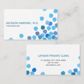 Moderne, met blauw geworpen pediatrische Visitekaa Visitekaartje (Voorkant / Achterkant)