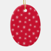 Moderne met de hand gebriefte Joy Photo Holiday Keramisch Ornament (Achterkant)