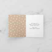 Moderne met de hand gelaatste foto van Joy Faux Go Feestdagen Kaart (Binnen)