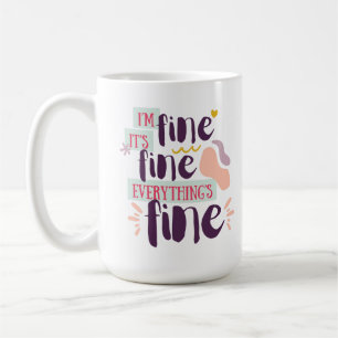 Moderne met de hand geletterde "fijne" koffiebeker koffiemok