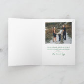 Moderne met de hand geschreven 2 foto feestdagen kaart (Binnen)