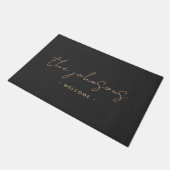 Moderne met de hand geschreven kalligrafie script deurmat (Schuin)