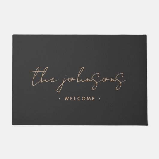 Moderne met de hand geschreven kalligrafie script deurmat (Voorkant)