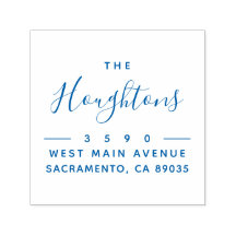 Moderne met de hand geschreven naam retouradres