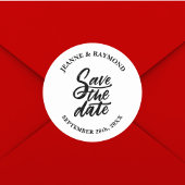 Moderne met de hand geschreven op maat gemaakte hu ronde sticker