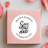 Moderne met de hand geschreven op maat gemaakte hu ronde sticker