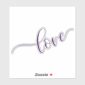 Moderne, met de hand geschreven typografie "Liefde Sticker (Vel)