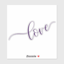 Moderne, met de hand geschreven typografie "Liefde Sticker